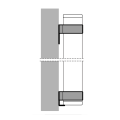 Uchwyt płaski do profilu aluminiowego PEN12 - kpl. - 2 szt. - montaż poziomy
