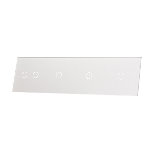Szklany panel dotykowy poczwórny biały - 5-sekcyjny - 701112-61 - LIVOLO