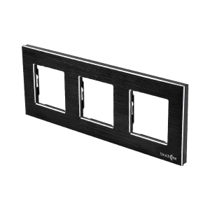 Aluminiowa ramka potrójna czarny - TM617B - TOUCHME