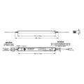 Zasilacz napięciowy hermetyczny ultrapłaski POS 12V 132W 11A FTPC150V12-S-WP - rysunek techniczny