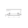 Sufitowa oprawa NAVI CTX-DT10-C/M - ruchoma - matowy chrom - rysunek techniczny