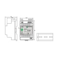 Zasilacz napięciowy na szynę DIN POS 24V 30W DIN30W24 - rysunek techniczny