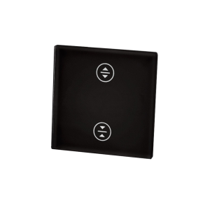 Mały szklany panel dotykowy pojedynczy żaluzjowy czarny - 1-sekcyjny - TM827B - TOUCHME