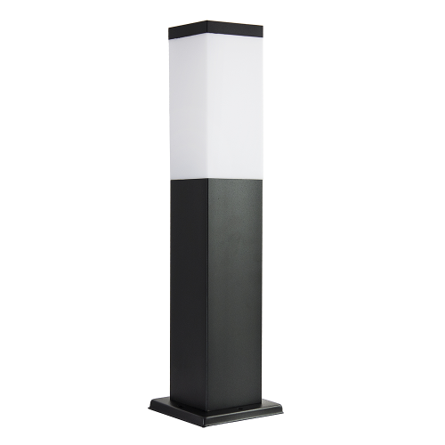 Lampa ogrodowa stojąca 1x E27 45cm - INOX KWADRAT SS802-450 BL