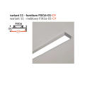 Profil aluminiowy LED VARIO30-01 czarny z kloszem - wariant meblowy