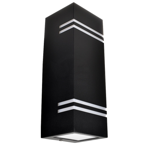 Lampa elewacyjna 2x GU10 - czarna - VT-7662