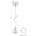 Lampa ogrodowa - parkowa stojąca regulowana 3x E27 - RETRO CLASSIC OGMWN 3