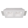 Sufitowa oprawa gipsowa podtynkowa podwójna - kwadratowa - 2xGU10