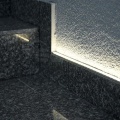 Profil aluminiowy LED SLIM8 surowy z kloszem - realizacja