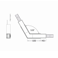 Łącznik kątowy 120° czarny do profilu aluminiowego LED VARIO30-02 - rysunek techniczny 