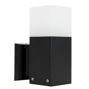 Lampa elewacyjna 1x E27 - CUBE CB-K BL