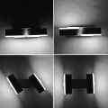 Lampa elewacyjna LED ruchoma 12W 3000K 1320lm - czarna - VT-814