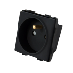 Moduł gniazda elektrycznego z bolcem 16A czarny - TM625B - TOUCHME