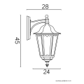 Lampa elewacyjna 1x E27 - RETRO CLASSIC K 3012/1/D