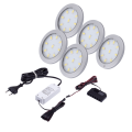 Punktowa oprawa meblowa LED ORBIT XL MASTER z wyłącznikiem - Aluminium - 12V 3W + zasilacz - zestaw