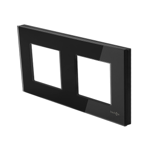 Szklana ramka podwójna czarna - TM716B - TOUCHME