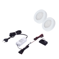 Punktowa oprawa meblowa LED OVAL DYSTANS - Biała - 12V 2W + zasilacz - zestaw