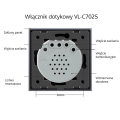 Mechanizm dotykowy łącznika schodowo-krzyżowego podwójny - WW-C702S - LIVOLO - Opis