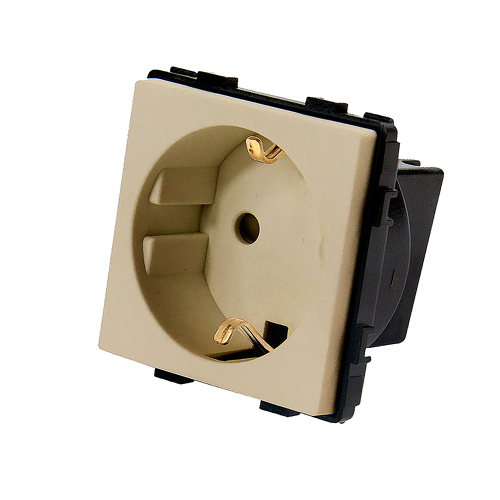 Moduł gniazda elektrycznego schuko 16A złoty - TM624G - TOUCHME