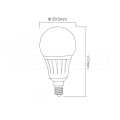 Żarówka LED RGBW E14 SMD 5W 86-265V Biała Ciepła 3000K / Zimna 6000K  - rysunek techniczny 