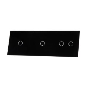 Szklany panel dotykowy potrójny czarny - 4-sekcyjny - 70112-62 - LIVOLO