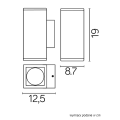 Lampa elewacyjna 2x GU10 - ADELA MIDI M1460