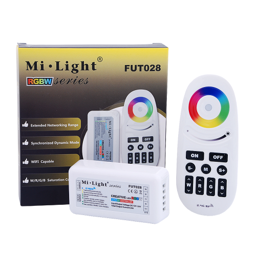 Sterownik LED - RGBW /RGB+W - 1 strefowy - Pilot + odbiornik - zestaw