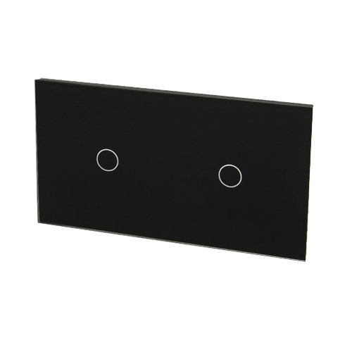 Szklany panel dotykowy podwójny czarny - 2-sekcyjny - TM701701B - TOUCHME