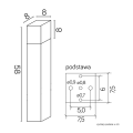 Lampa ogrodowa stojąca 1x E27 58cm - CUBE CB-580 AL