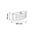 Lampa elewacyjna 1x E27 - VT-7680 - rysunek techniczny