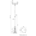 Lampa ogrodowa - parkowa stojąca regulowana 2x E27 - WENECJA OGMW 2 KW