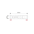 Mikro wyłącznik LED do profili aluminiowych - 12V DC 5A - dotykowy