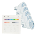 Żarówka RGB+CCT 4W GU10 230V + Panel Mi-Light - 4 strefowy - (zestaw)