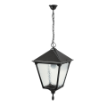 Lampa ogrodowa wisząca 1x E27 - RETRO KWADRATOWE K 1018/1/BD KW - patyna srebro