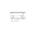 Sufitowa oprawa DALLA CT-DTO50-W - ruchoma - aluminium - rysunek techniczny