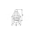 Lampa oprawa wisząca LED - ORION WHITE 503 Milagro - 99W 3000K 6930lm - rysunek techniczny 