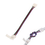Złącze do taśmy LED - KLIP - RGB 10mm dwustronne z przewodem