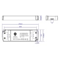 Zasilacz LED napięciowy z DIMM w kompaktowej obudowie 12V 4.16A 50W FTPC50V12-D - rysunek techniczny