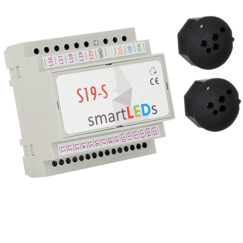 Sterownik schodowy LED S19-S (Standard) z 2 czujnikami ruchu - Zestaw