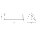 Lampa elewacyjna 1x E27 - NELLY 91012C BL - rysunek techniczny