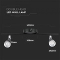 Lampa ścienna LED 9W czarna - VT-810