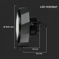 Lampa przemysłowa LED HighBay UFO - 100W 18000lm 180 lm/W 120° ściemniana - VT-9-108