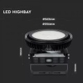 Lampa przemysłowa LED HighBay UFO - 500W 60000lm 120lm/W 120° - VT-9-500