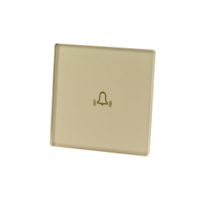 Mały szklany panel dotykowy pojedynczy dzwonkowy złoty - 1-sekcyjny - TM813G - TOUCHME