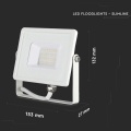 Naświetlacz LED 20W 80lm/W biały - VT-20-W