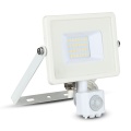 Naświetlacz LED z czujnikiem ruchu 20W 80lm/W biały - VT-20-S-W