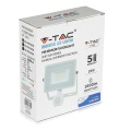 Naświetlacz LED z czujnikiem ruchu 20W 80lm/W biały - VT-20-S-W
