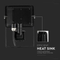 Naświetlacz LED z czujnikiem ruchu 30W 80lm/W czary - VT-30-S-B