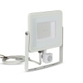 Naświetlacz LED z czujnikiem ruchu 50W 80lm/W biały - VT-50-S-W