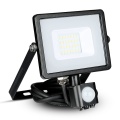 Naświetlacz LED z czujnikiem ruchu 30W 80lm/W czarny - VT-30-S-B